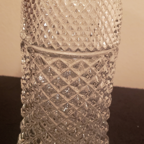 VTG 1920 Beautiful Diamond Cut Crystal Design Pitcher Decanter W Decorative... - Picture 8 of 10